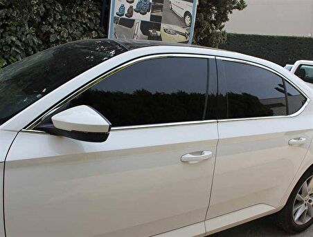 OMSA Skoda Superb B8 Krom Cam Çerçevesi 12 Parça 2015 ve Sonrası