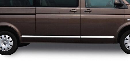 OMSA VW T5 Transporter Krom Yan Kapı Çıtası Çift Sürgü Kısa Şase 5 Parça 2003 ve Sonrası