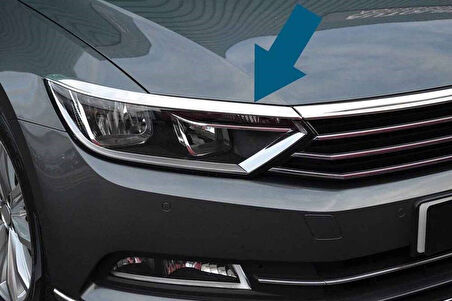 OMSA VW Passat B8 Krom Far Üstü Çıta 3 Parça 2015-2019 Arası