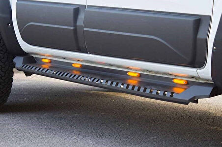 OMSA Mitsubishi L200 Dakar Yan Basamak Siyah V1 Ledli 2006-2015 Arası