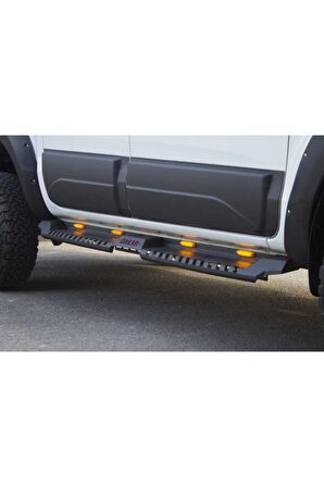 Mitsubishi L200 Dakar Yan Basamak Siyah V2 Işıklı 2015-2019 Arası