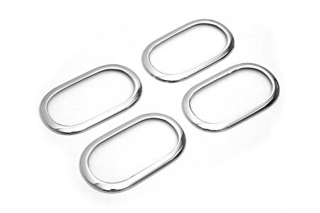 OMSA Renault Clio 3 Krom İç Kapı Kolu Çerçevesi 4 Parça 2006-2012 Arası