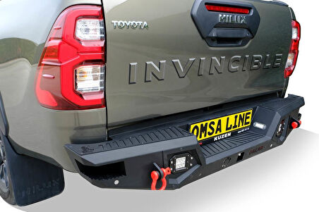 OMSA Toyota Hilux Dakar V2 Çelik Arka Tampon Ledli Sensörlü-Sensörsüz 2015 ve Sonrası