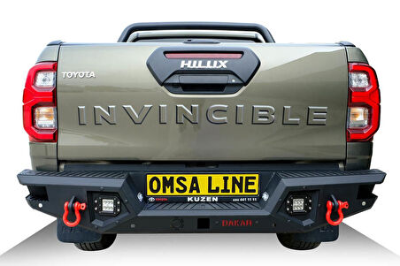 OMSA Toyota Hilux Dakar V2 Çelik Arka Tampon Ledli Sensörlü-Sensörsüz 2015 ve Sonrası