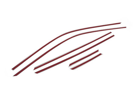 OMSA Peugeot 2008 EV Krom Üst Cam Çerçevesi 6 Parça 2023 ve Sonrası