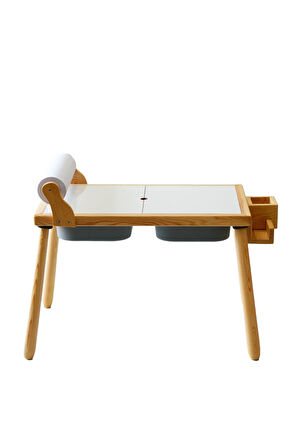 Woodnjoyl Ahşap Duyusal Çocuk Aktivite Masası (Rulo Kağıt Hediyeli)