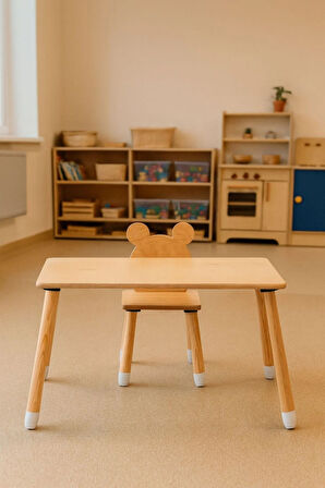 Düz Etkinlik Masası ( 2 Sandalyeli)