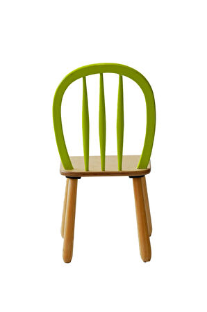 Ahşap Macaron Sandalye( Yağ Yeşili)