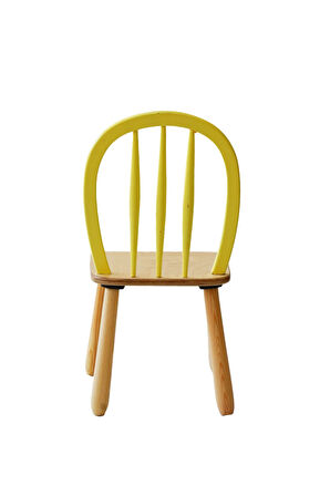 Ahşap Macaron Sandalye( Sarı)