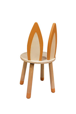 Wood & Joy Doğal Ahşap Renkli Çocuk Sandalye Tilki