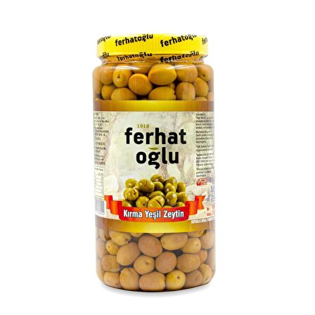FERHATOĞLU Yeşil Kırma Zeytin 1000 g.(pet ambalaj)