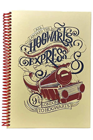 Harry Potter Hogwarts Express Spiralli Sert Kapaklı Defter 96 Yaprak