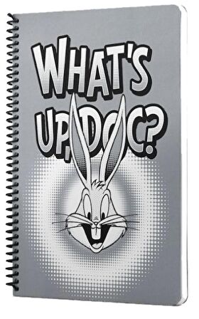 Looney Tunes Whats up Doc Spiralli Defter Gri