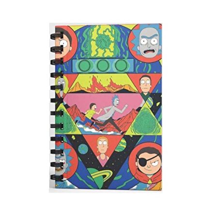 Mabbels Rick And Morty Spiralli Defter Kırmızı Dft-388517