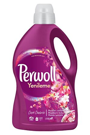 Perwoll Hassas Sıvı Çamaşır Deterjanı Siyah 2.97 L + Renkli 2.97 L + Beyaz 2.97 L + Çiçek Cazibesi 2.7 L