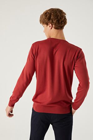 D'S Damat Regular Fit Nar Çiçeği Pamuk Karışımlı Triko Kazak 5HF06ORT12004