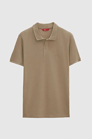 Ds Damat Regular Fit Vizon %100 Pamuk Polo Yaka T-shirt 6HC14ORT51000 6HC14ORT51000