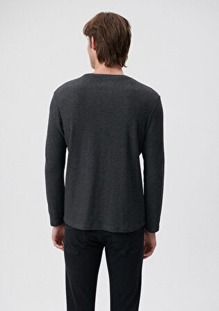 Mavi Uzun Kollu Gri Tişört 065755-29758