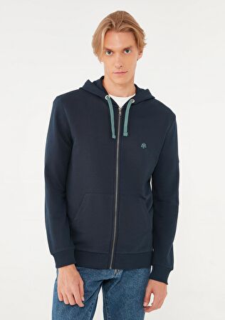 Mavi Fermuarlı Lacivert Sweatshirt 065582-26828