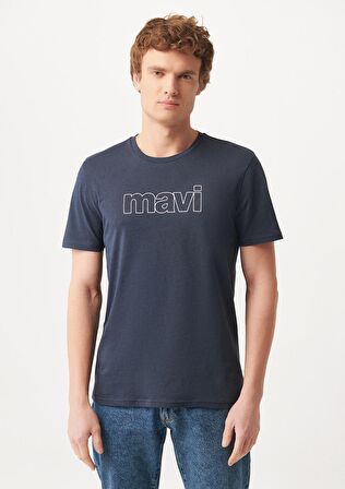 Mavi Logo Baskılı Lacivert Tişört 065781-28417