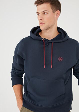 Mavi Logolu Kapüşonlu Lacivert Sweatshirt 065809-29743