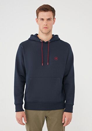 Mavi Logolu Kapüşonlu Lacivert Sweatshirt 065809-29743