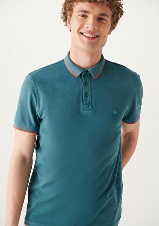 Mavi Yeşil Polo Tişört 065920-30708