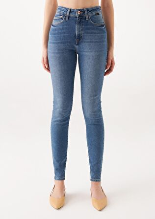 SERENAY Gold Shape Mavi Jean Pantolon 100980-30860