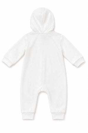 Kız Bebek Işıltılı Kumaş Detaylı Kapüşonlu Tulum 14002 