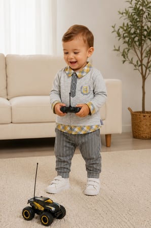 Erkek Bebek Çocuk Takım Pamuklu 14028