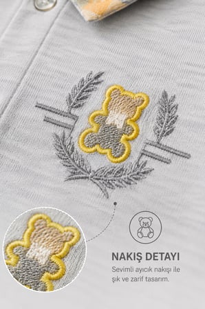 Erkek Bebek Patikli Tulum Mevsimlik Yenidoğan Hastane Çıkışı 13972