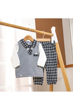 Şık Premium Kalite Penye Erkek Bebek Çocuk Bayramlık Takım Elbise 13983