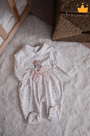 Babydola Kız Bebek Patikli Tulum Yenidoğan Hastane Çıkışı Bebek Hediyesi 15157