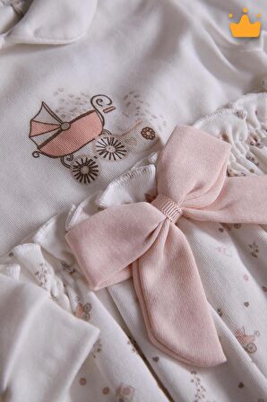 Babydola Kız Bebek Patikli Tulum Yenidoğan Hastane Çıkışı Bebek Hediyesi 15157