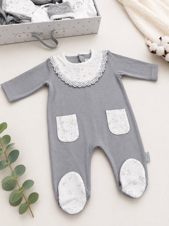 Hayvan Desenli Kız Bebek Hastane Çıkışı 10lu Set Hediye Kutulu 15326