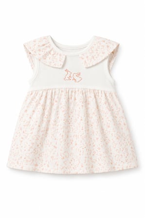 Kız Bebek Müslin Sıfır Kol Yazlık Elbise 15234