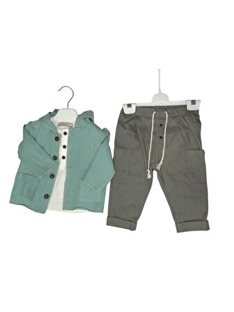 Babydoll 2li Takım Babydola Koyu Yeşil Asortili