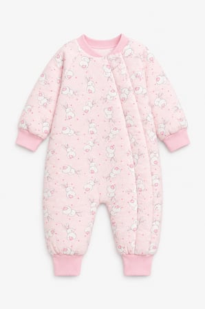 2.5 Tog Yorgan Gerektirmeyen Kalın Elyaf Dolgulu Çocuk Uyku Tulumu Pamuk Astarlı Unisex 6020