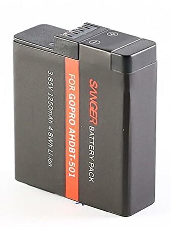 Sanger AHDBT-501 Gopro Hero5, Hero6, Hero7 Black Batarya