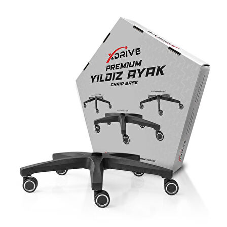 xDrive Premium Poliamid Ayak Siyah (Tekerlek Dahil)