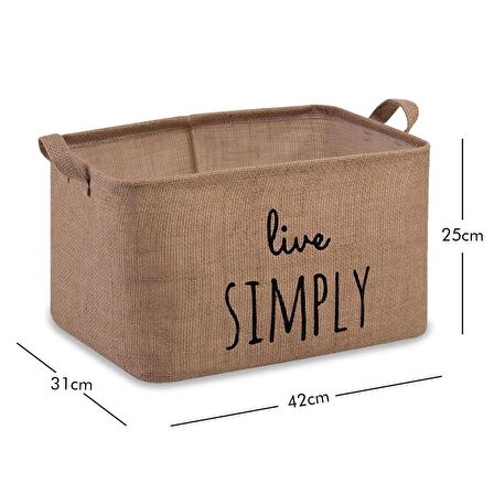 OCEAN HOME 2'li Jüt Sepet Set //42x31x25+36x40