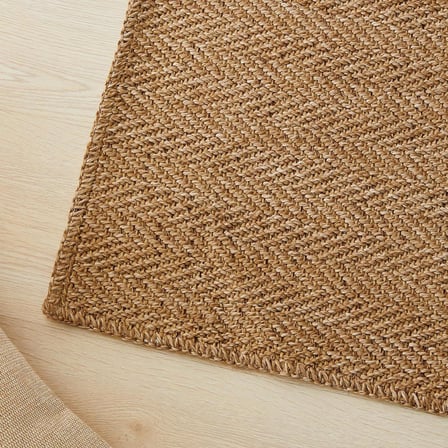 Ocean Home Textile Yıkanabilir Jüt Görünümlü Naturel Renk Balıksırtı Halı Kilim 160 x 230 cm