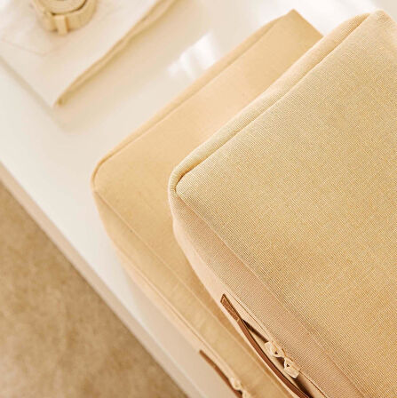 Ocean Home Textile 2'li Jüt Keten Hurç Set 30 x 22 x 18 / 52 x 28 x 21 cm
