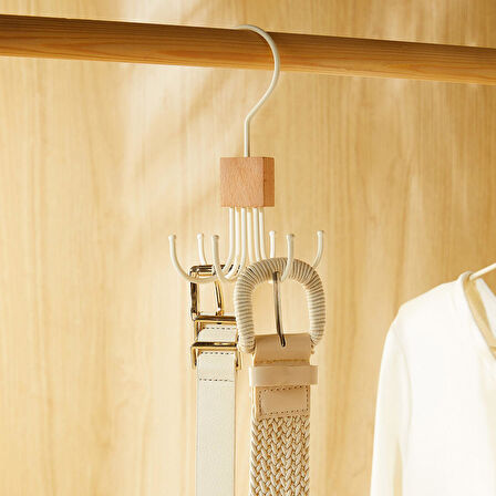 Ocean Home Textile 6 Kancalı Mat Beyaz Renk Kauçuk Kaplamalı Metal Çok Amaçlı Askı 14 x 7 cm