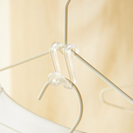 Ocean Home Textile 10'lu Şeffaf Akrilik Askı Kancası 4 x 2.5 x 0.38 cm