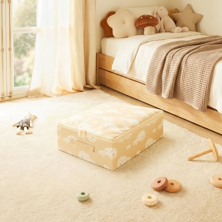 Ocean Home Textile Çocuk Odası Sevimli Balina Destekli Kutu Hurç 31 x 38 x 12 cm
