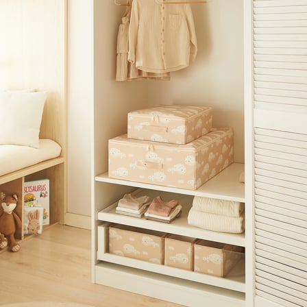 Ocean Home Textile 2'li Çocuk Odası Sevimli Balina Destekli Kutu Hurç Set 31 x 38 x 12 + 45 x 55 x 18 cm