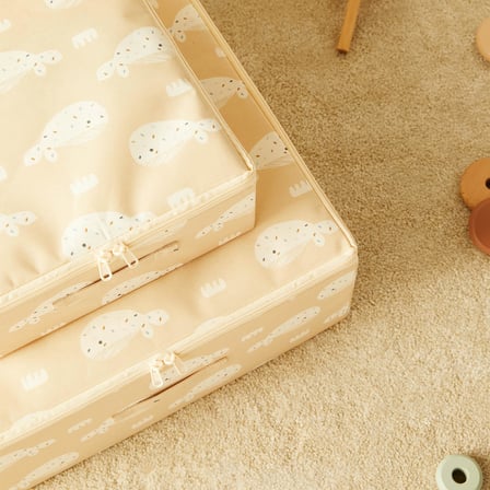Ocean Home Textile 2'li Çocuk Odası Sevimli Balina Destekli Kutu Hurç Set 31 x 38 x 12 + 45 x 55 x 18 cm