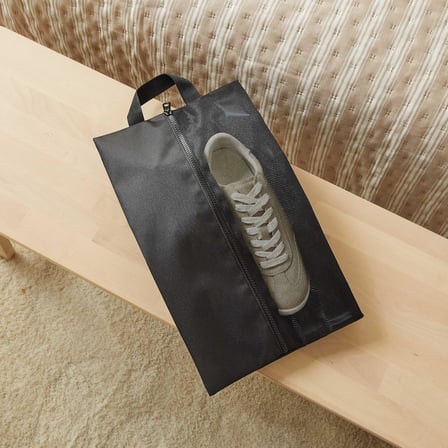 Ocean Home Textile 3'lü Siyah Renk Fileli Oxford Kumaş Ayakkabı Düzenleyici Taşıma Çantası Seti 22 x 40 x 9 cm