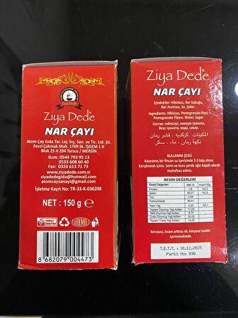 Ziya Dede Nar Çayı 150 Gr x 3 Adet